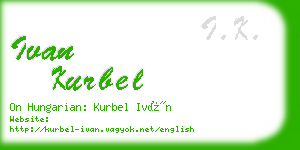 ivan kurbel business card